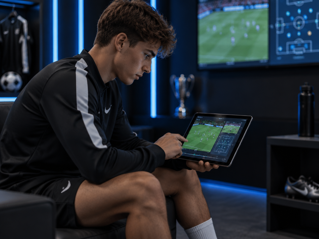 Player reviewing an individual development plan